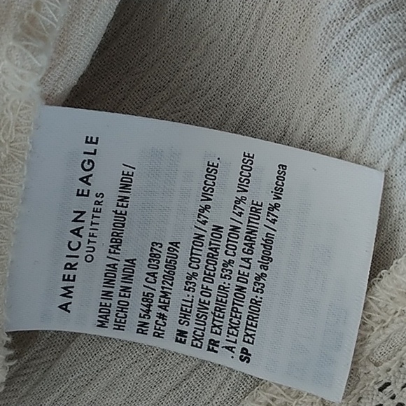 American Eagle Outfitters Bohemian Embroidered Top Blouse S - Picture 10 of 13